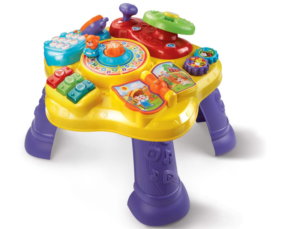 stock photo of vtech star learning table on white background
