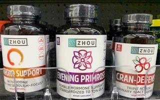 zhou nutrition women's health supplements on walmart shelf