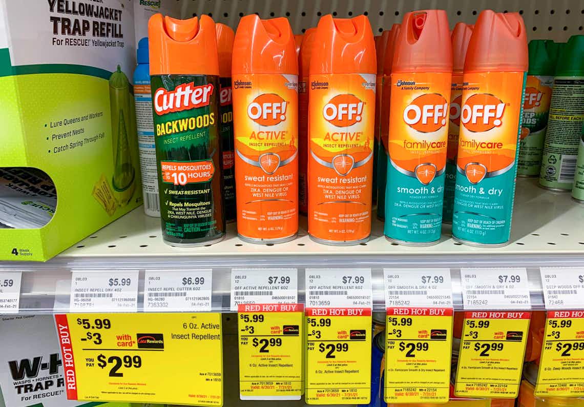 off bug spray with sale tag at ace hardware