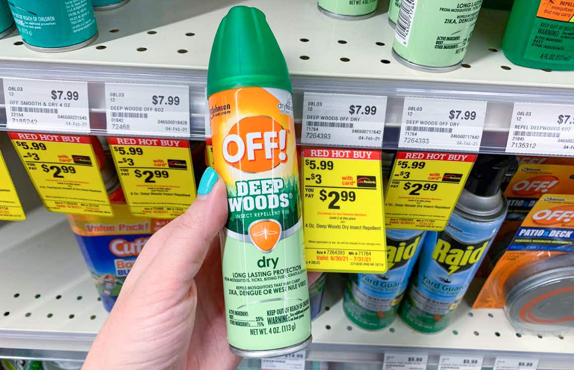 off deep woods bug spray with sale tag at ace hardware