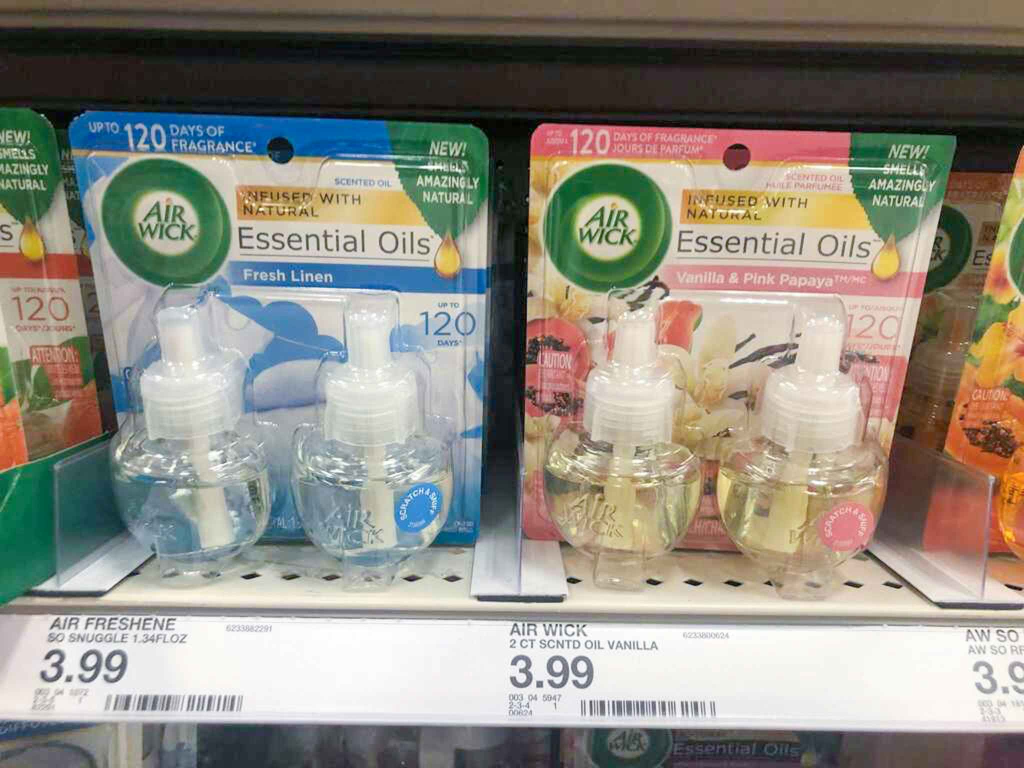 air wick scented oil refills on a target shelf