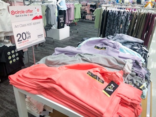 hoodies on display at Target