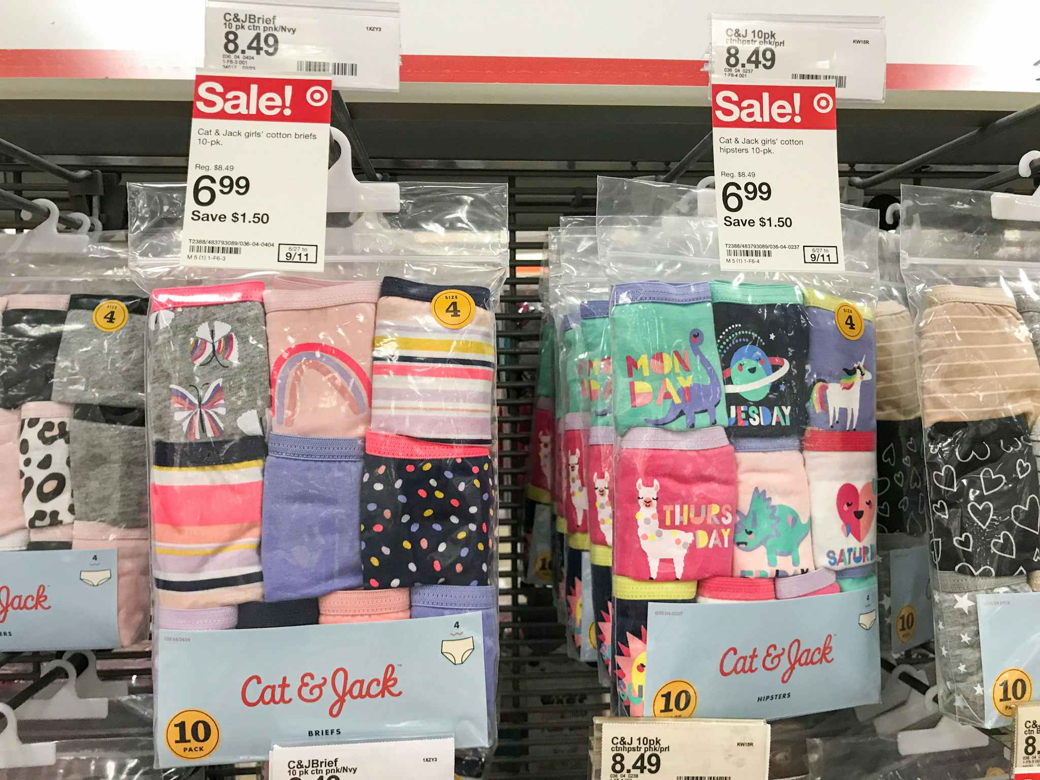 cat & jack girls' underwear at target