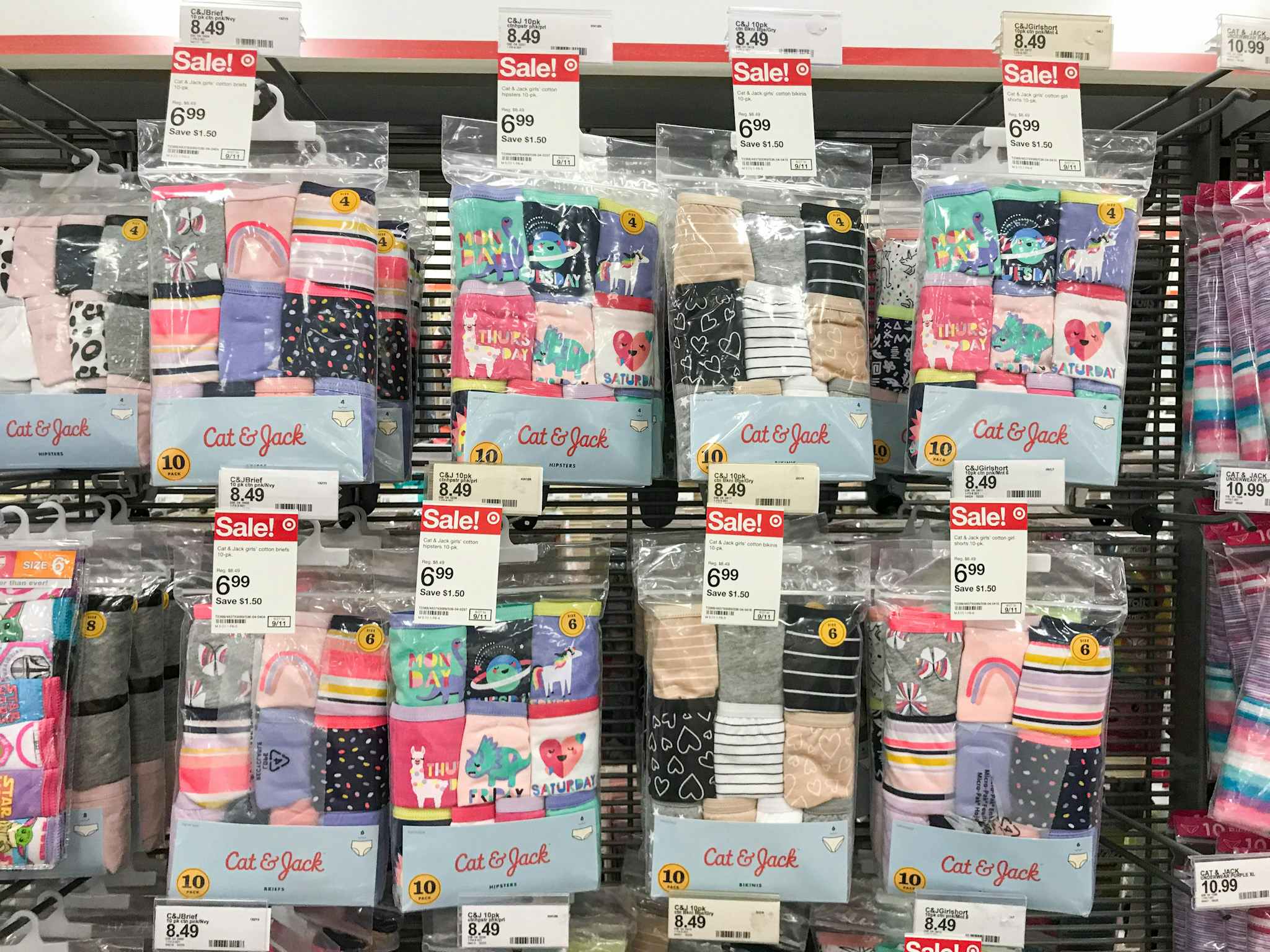 cat & jack girls' underwear at target