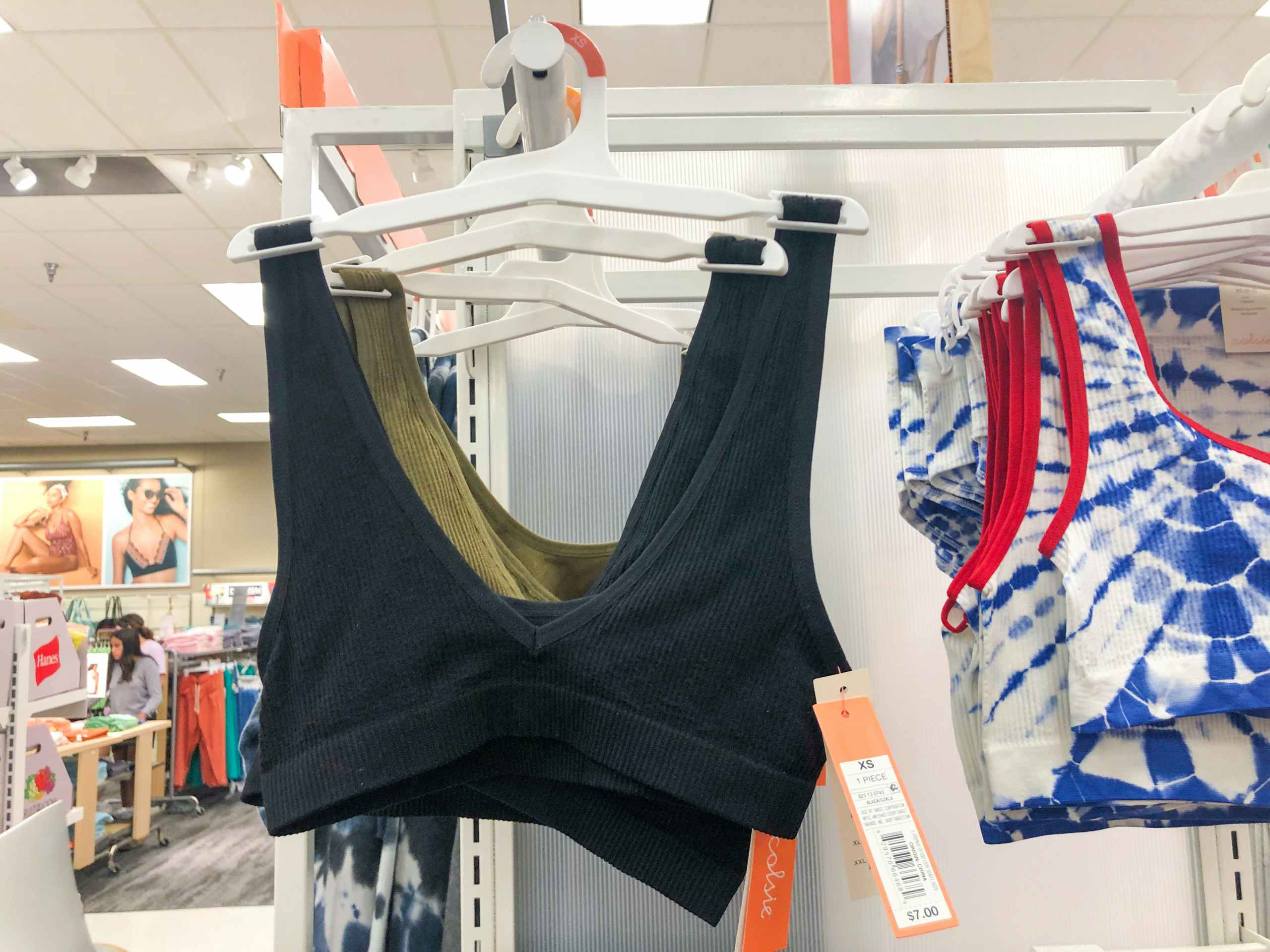 bralette on hanger at Target