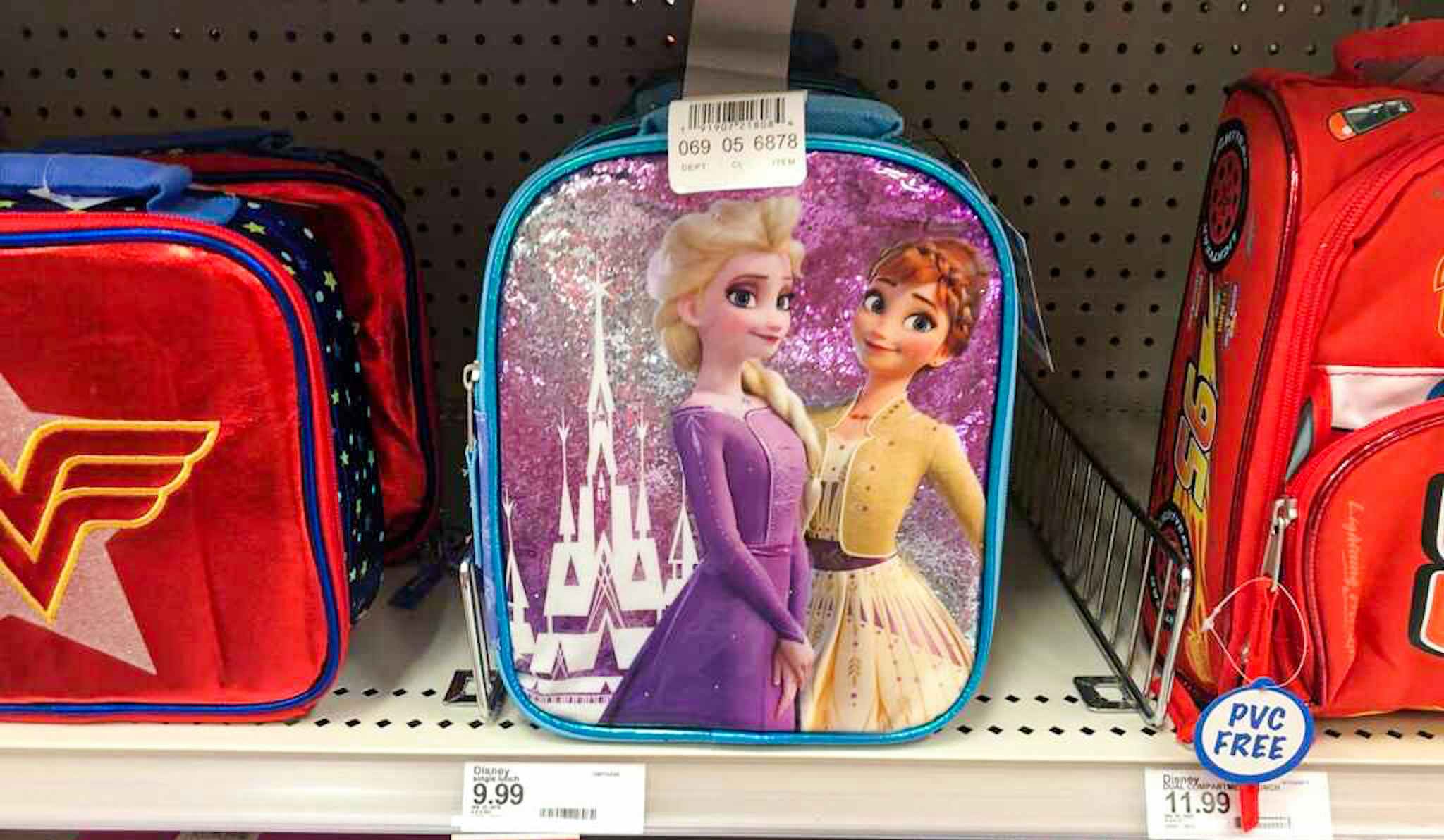 disney frozen lunch tote on a target shelf