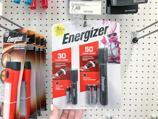 energizer 2-pack of flashlights on a target shelf