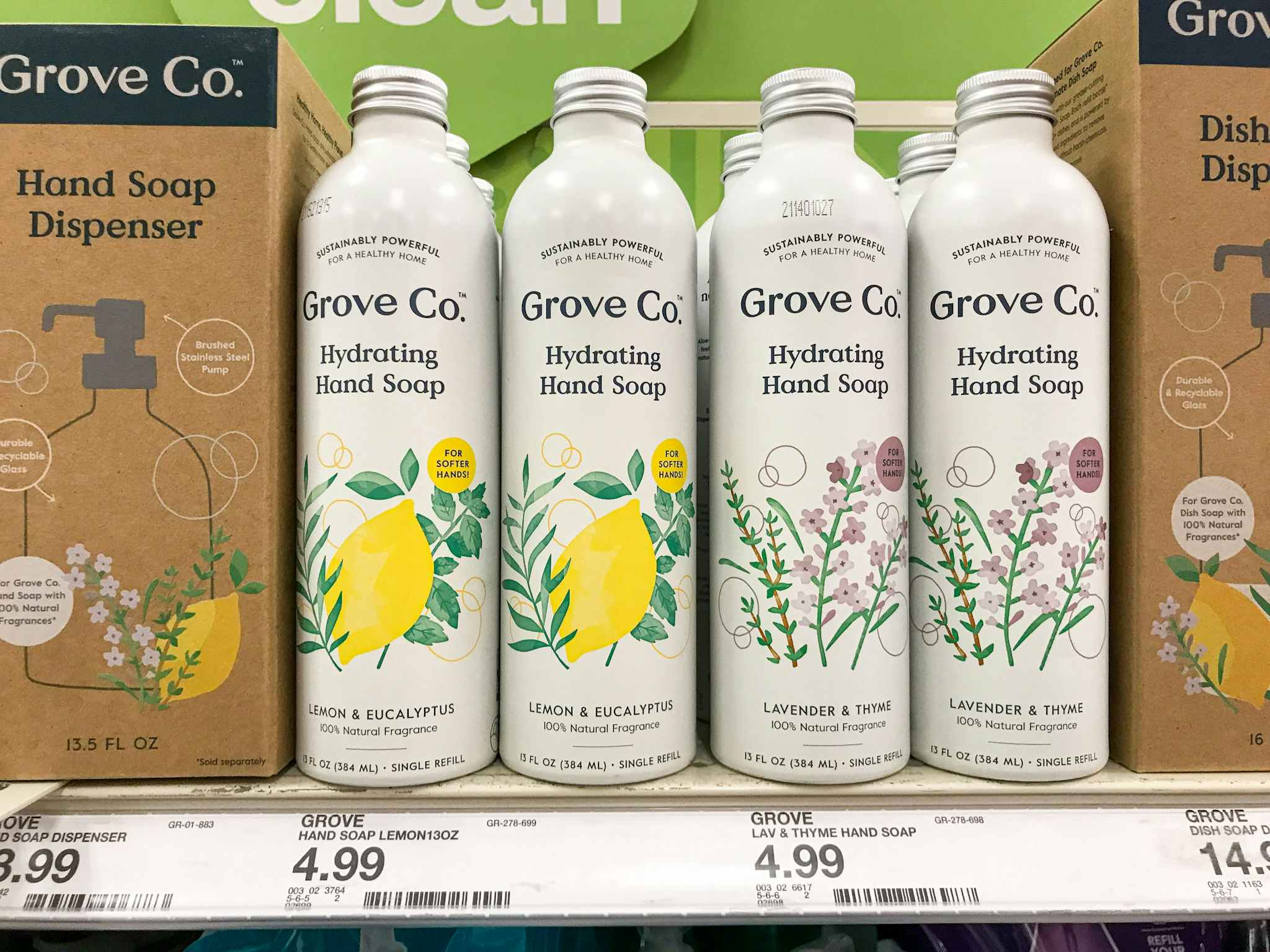 grove co hand soap on a target shelf