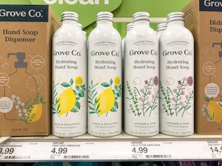 grove co hand soap on a target shelf