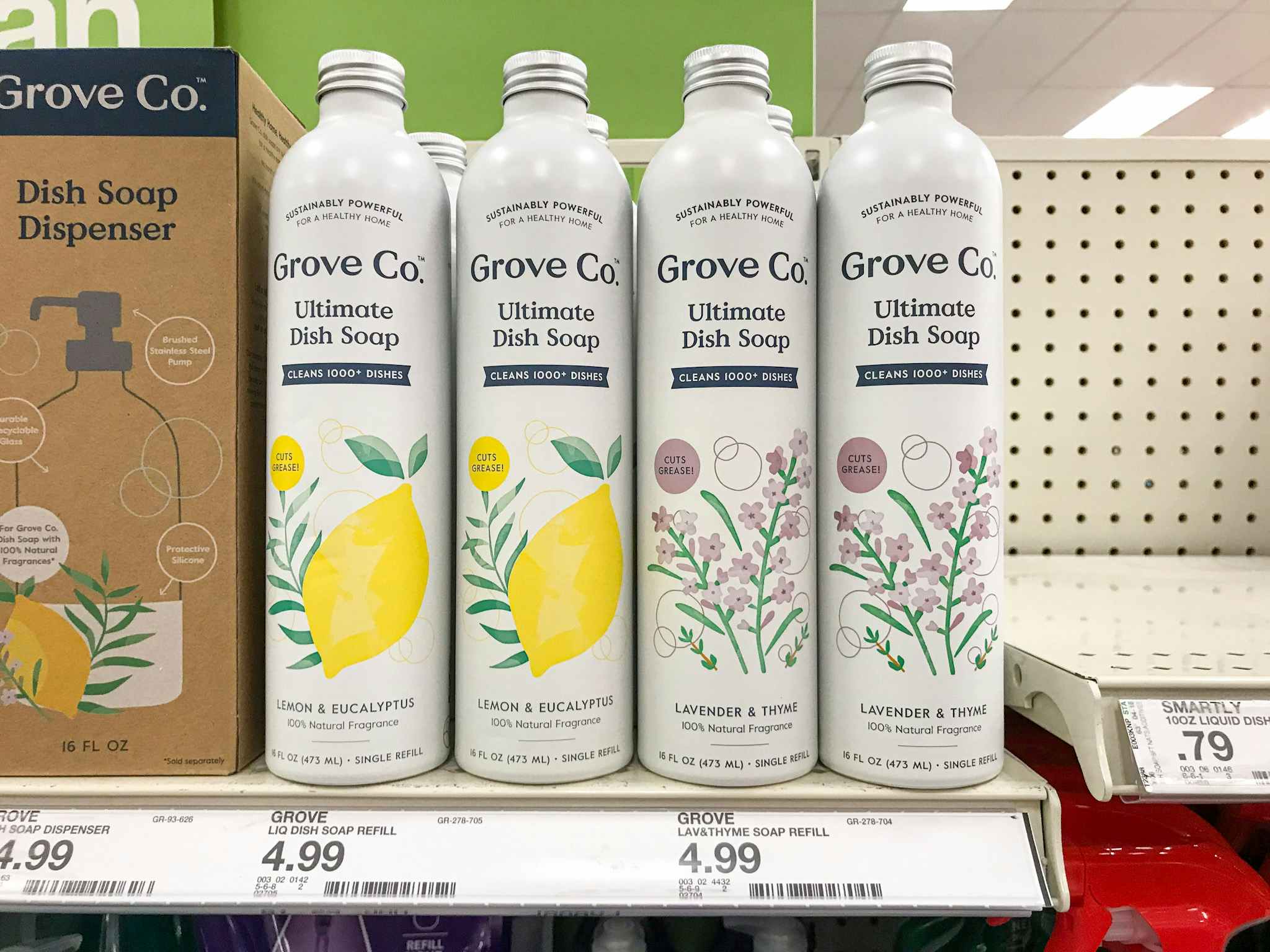 grove co dish soap on a target shelf