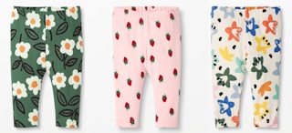 three pairs of girls' leggings
