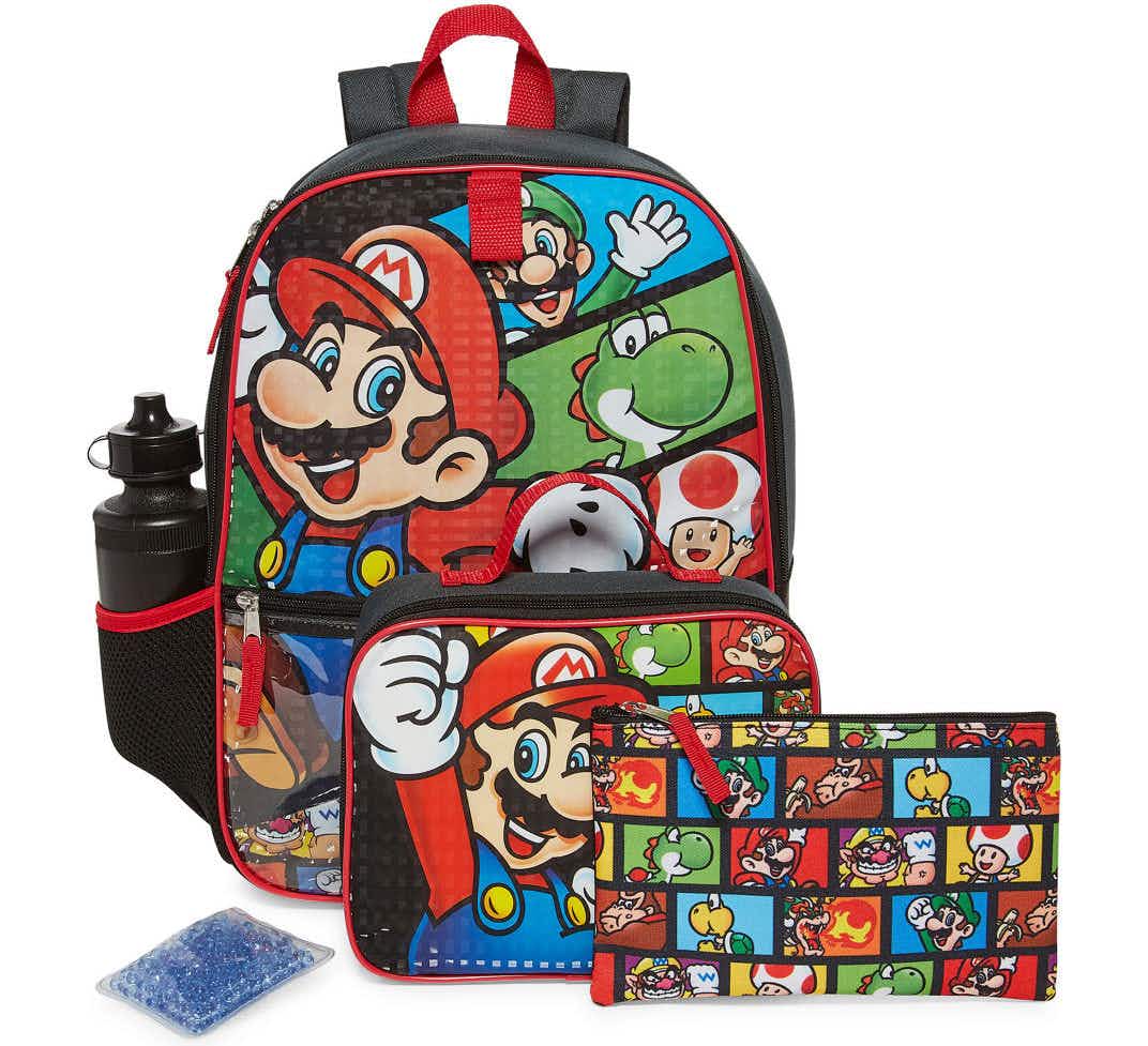 Super Mario Backpack Set
