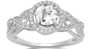 white sapphire ring