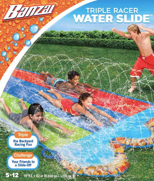 kohls Banzai Triple Racer Water Slide stock image 2021
