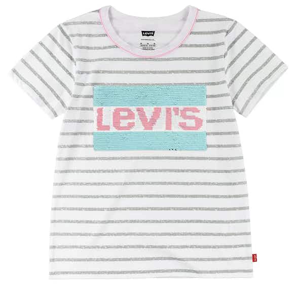 kohls Girls 7-16 Levi's Flip Sequin Sportswear Logo Tee stock image 2021