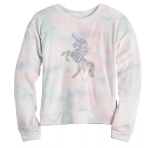kohls Girls' So Velour Pullover Sweatshirt stock image 2021