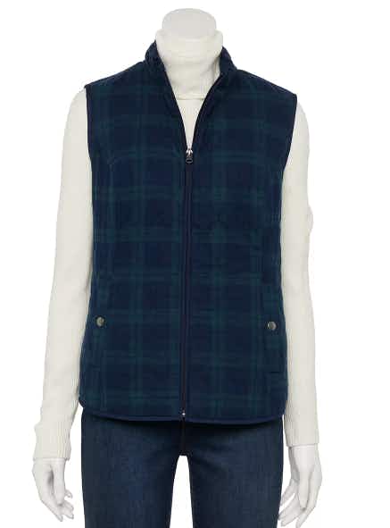 kohls Women's Croft & Barrow Woven Quilted Vest stock image 2021