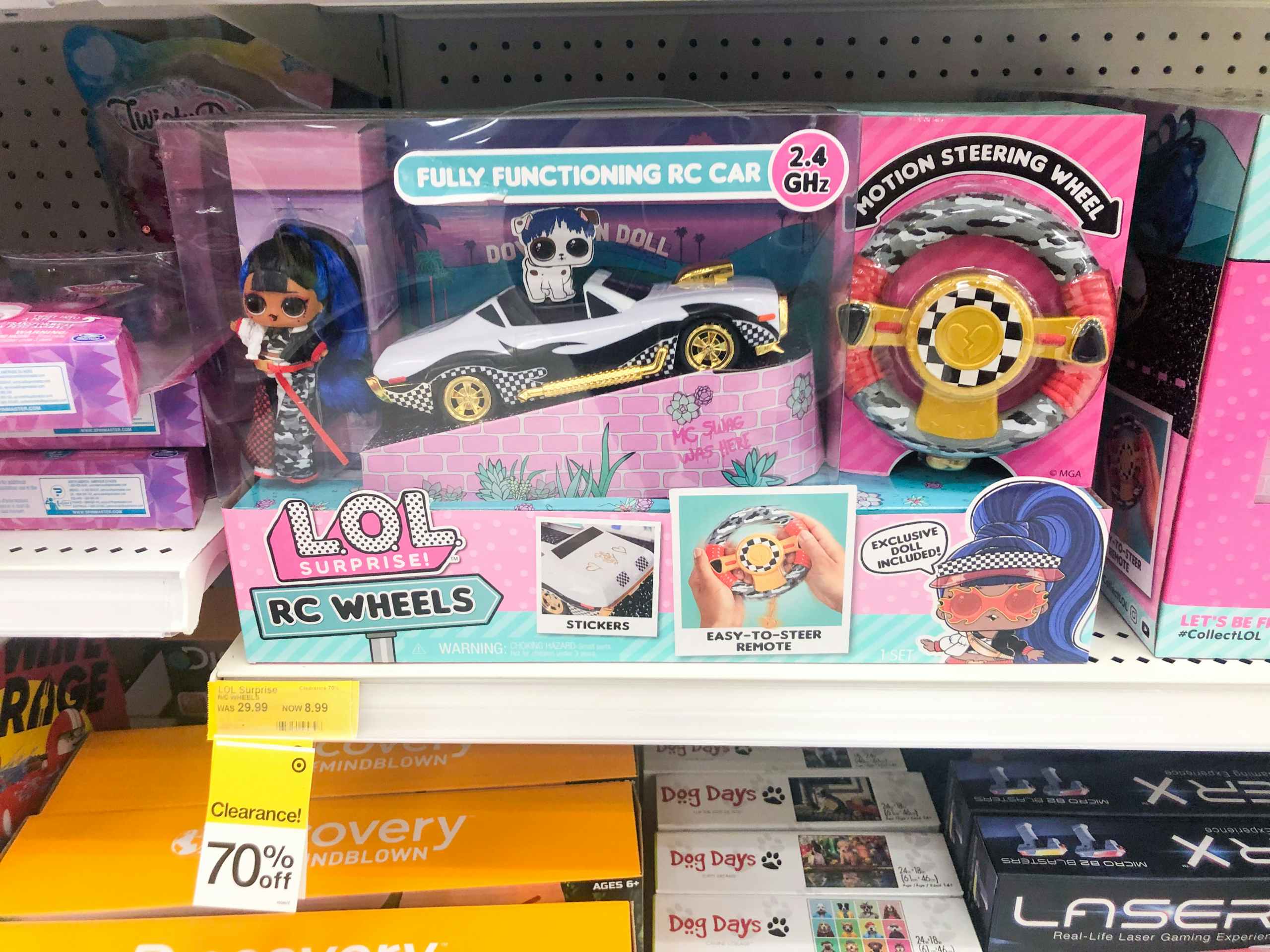 Target toy clearance on store shelf