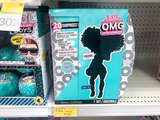 Target toy clearance on store shelf