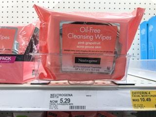 neutrogena wipes on a target shelf