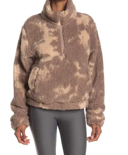 nordstrom rack Sage Collective Jet Setter Two-Tone Faux Shearling Jacket stock image 2021