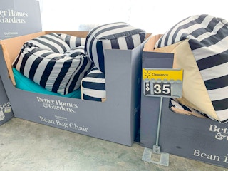 Patio bean bag chairs on clearance at Walmart