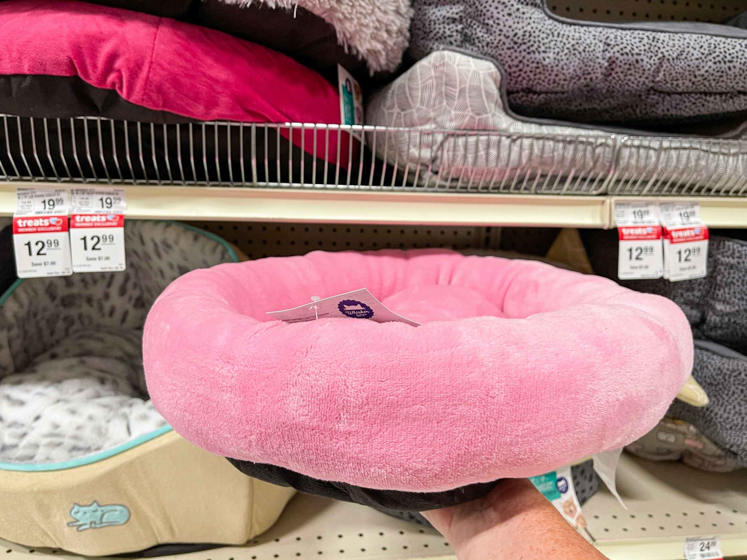 Pink cat bed