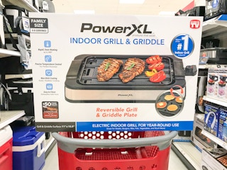 powerxl indoor grill on a target cart