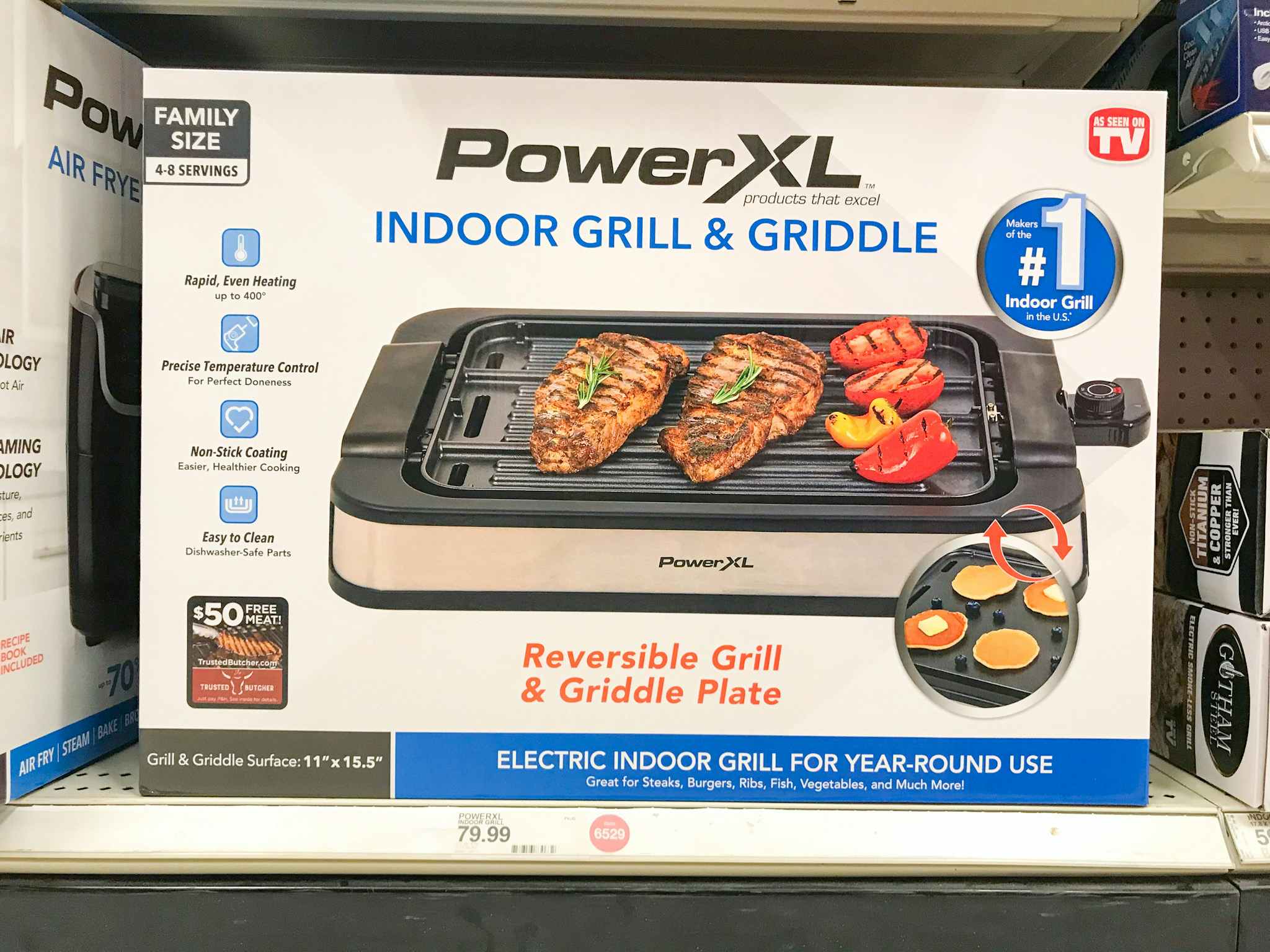 powerxl indoor grill on a target shelf