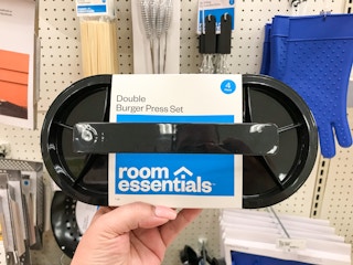 hand holding a double burger press at target