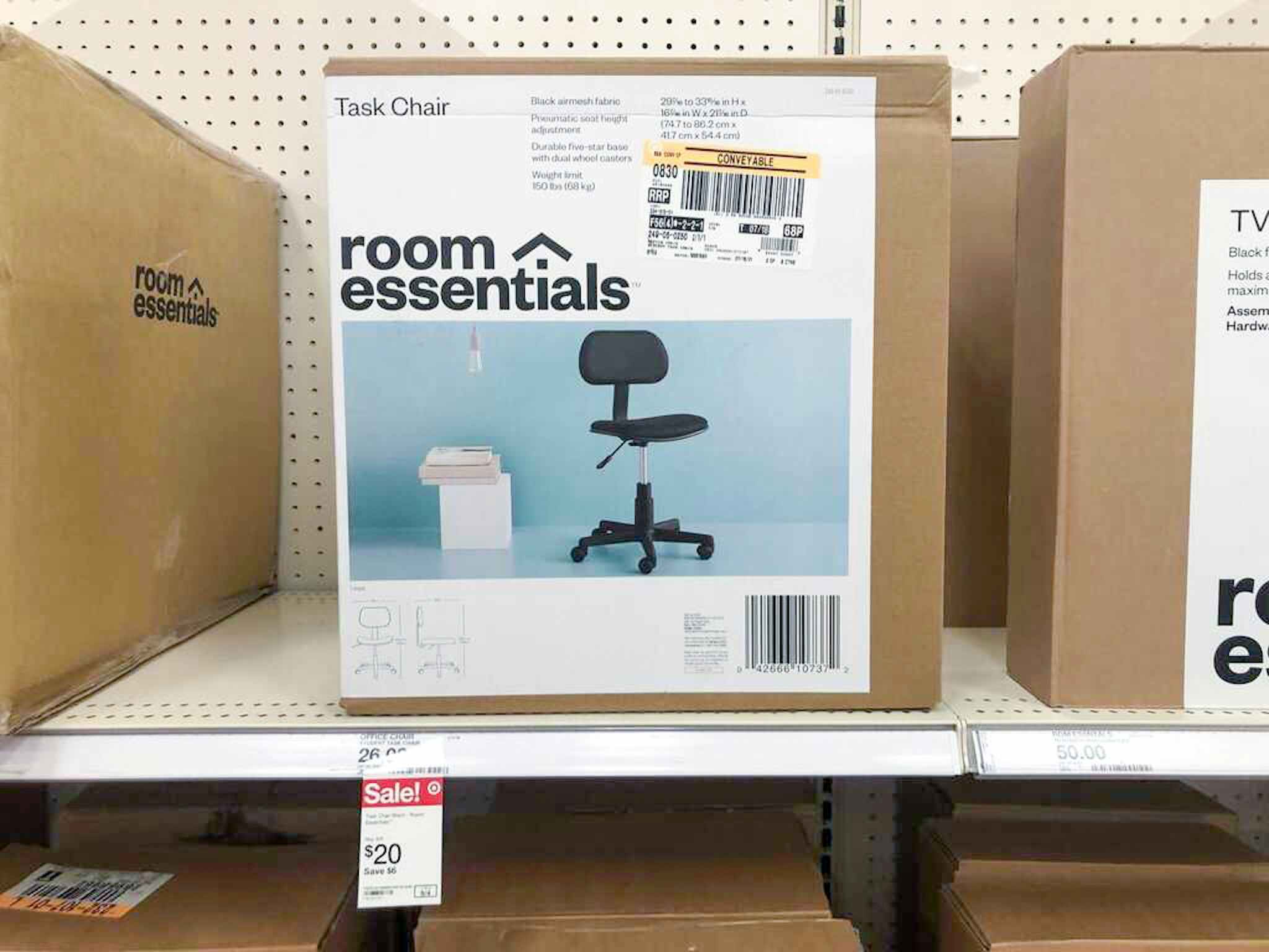 room essentials task chair on a target shelf