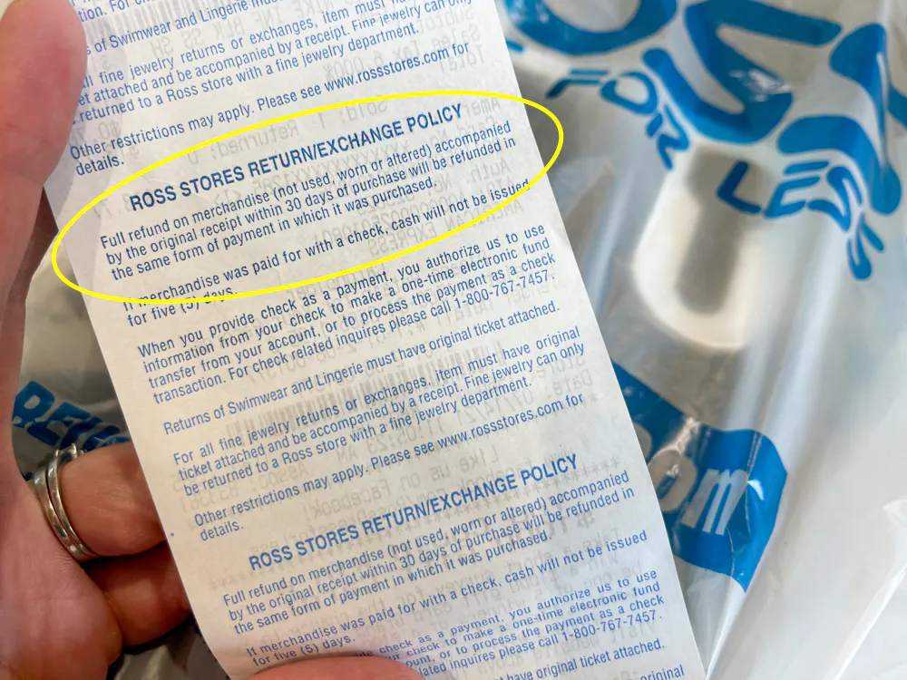 Ross Return Policy Here's What to Know The Krazy Coupon Lady