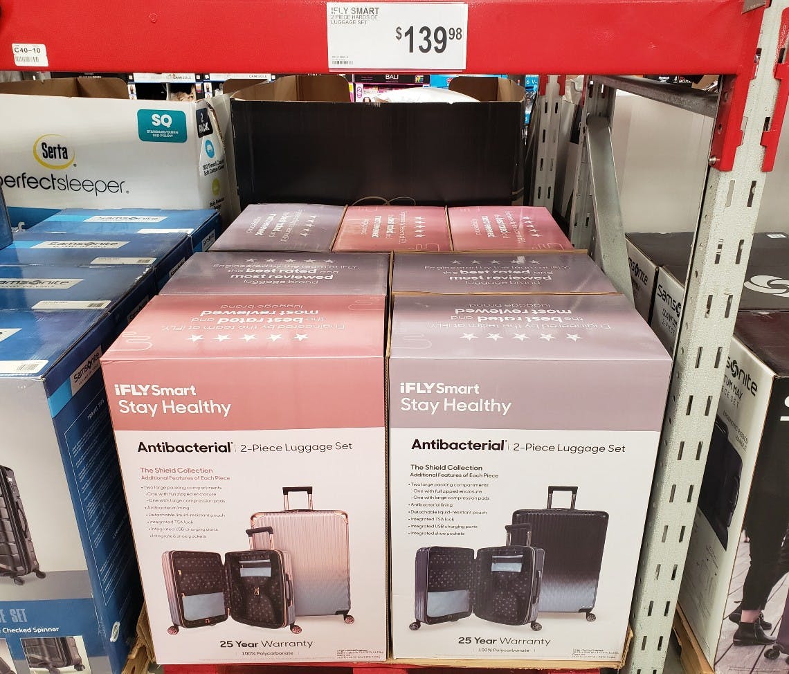 iFLY Smart Shield Antibacterial Luggage Set, 140 at Sam's Club The