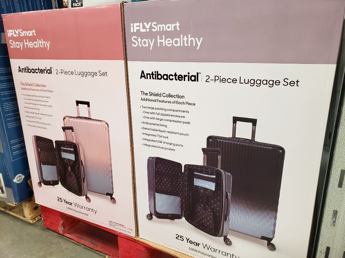 iFLY Smart Shield Antibacterial Luggage Set, 140 at Sam's Club The