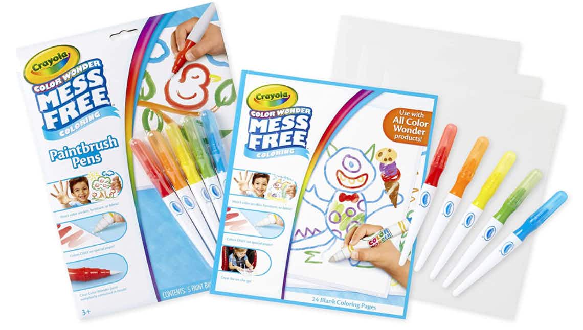 Crayola Color Wonder Mess Free Paintbrush Pens & Paper