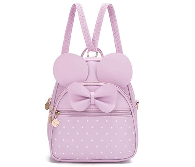 Girls Bowknot Minnie Mouse Backpack