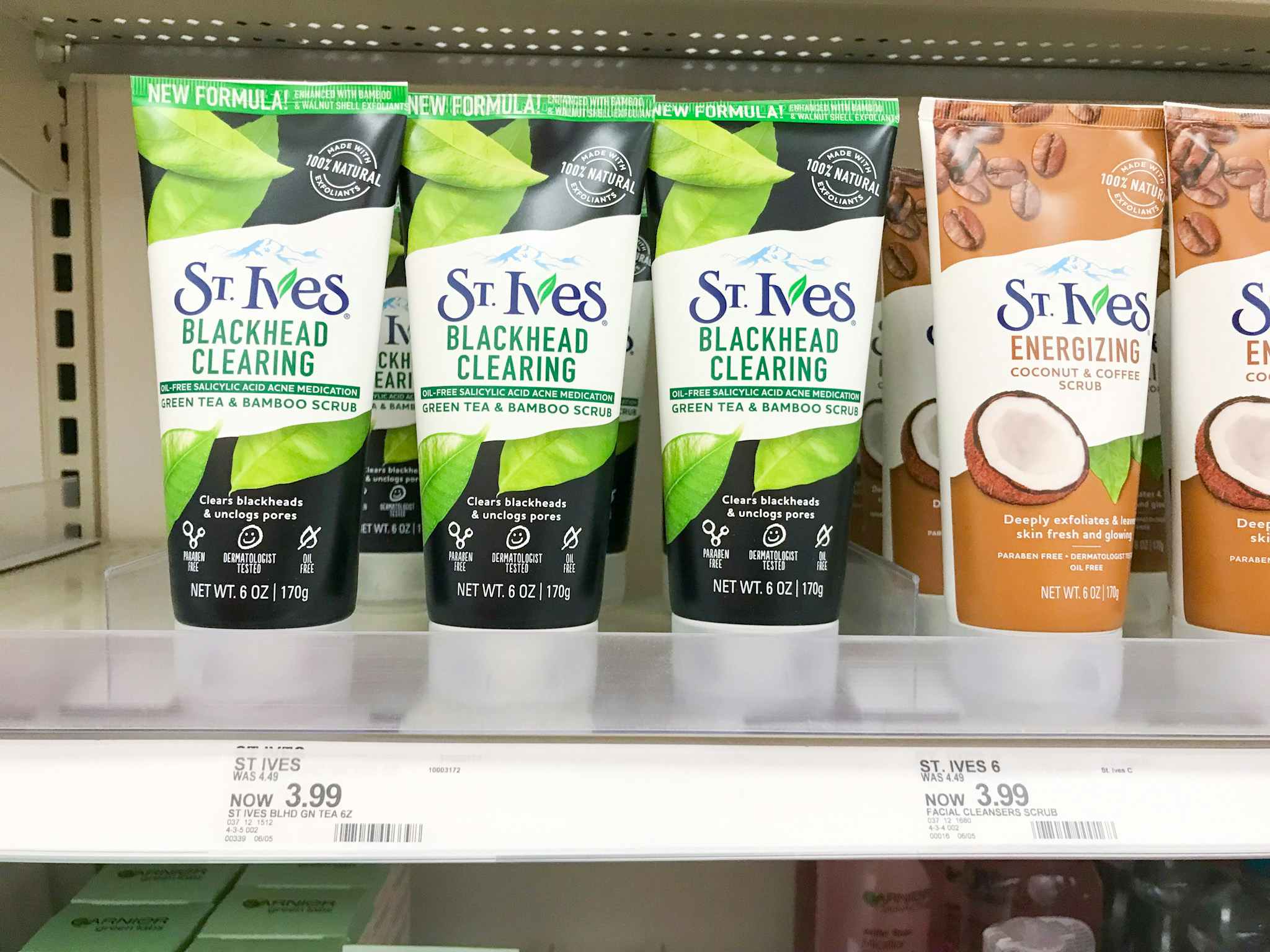 st. ives face scrub on a target shelf