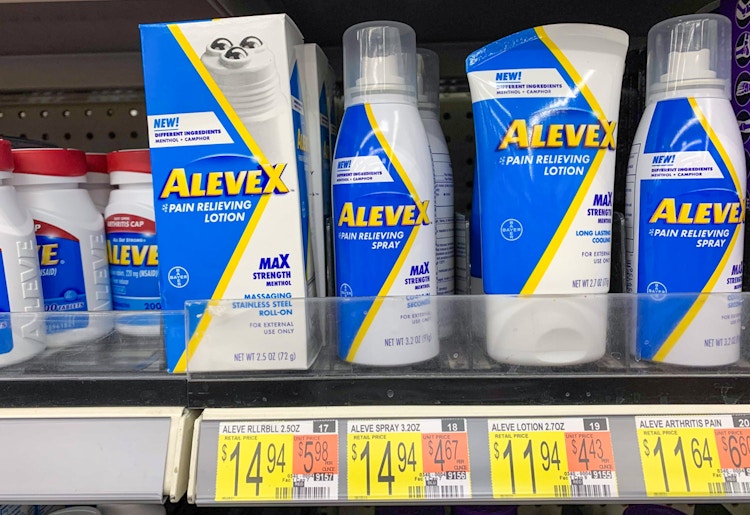alevex spray on walmart shelf