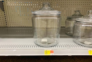 anchor hocking gallon glass jar on walmart shelf