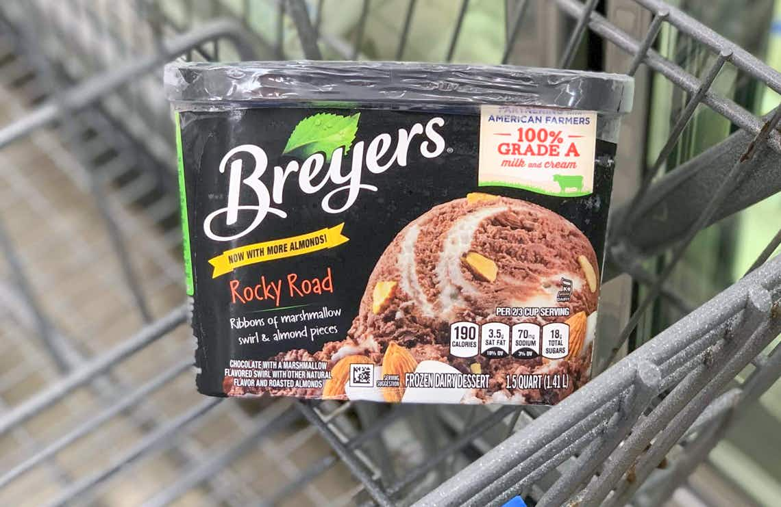 breyers ice cream in walmart cart