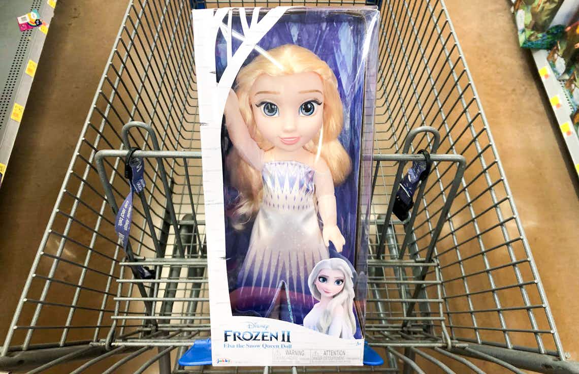 disney frozen 2 elsa the snow queen 14 inch doll in packaging in walmart cart