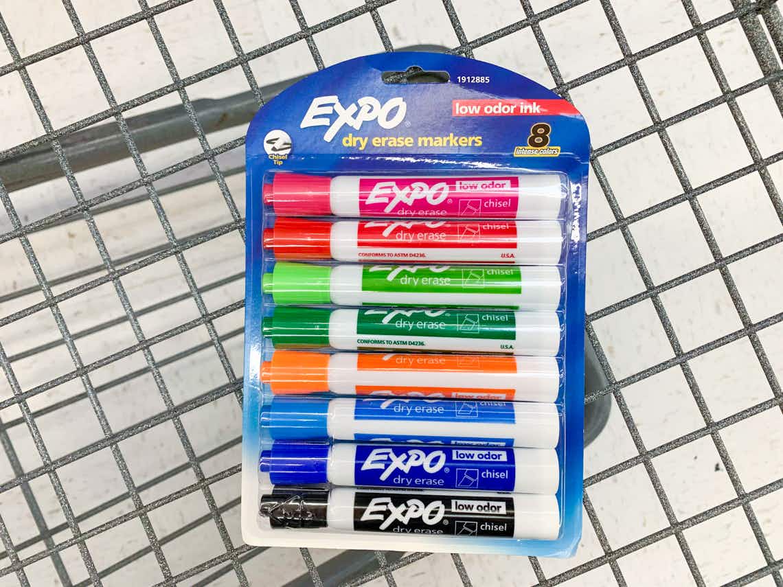 expo dry erase chisel tip markers in walmart cart