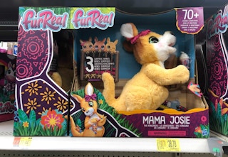 furReal mama josie toy on walmart shelf with clearance tag