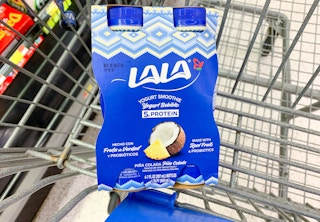 lala yogurt smoothies in a walmart cart