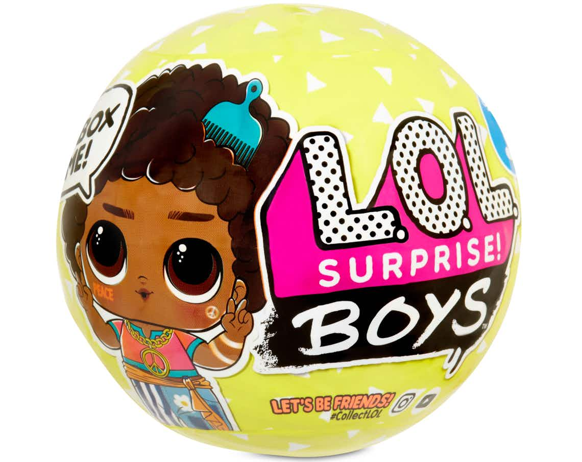 stock photo of lol surprise boy series 3 packaging on white background