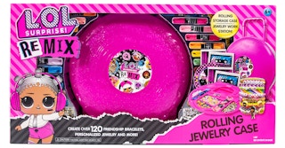 stock photo of lol surprise remix rolling jewelry box in packaging on white background