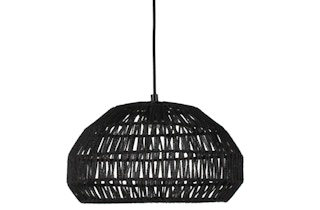 stock photo of modrn rattan chandelier on white background