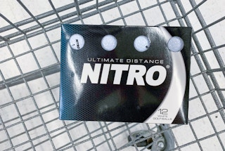 nitro golf balls in box in walmart shelf