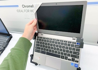 samsung cromebook on display in walmart electronics section