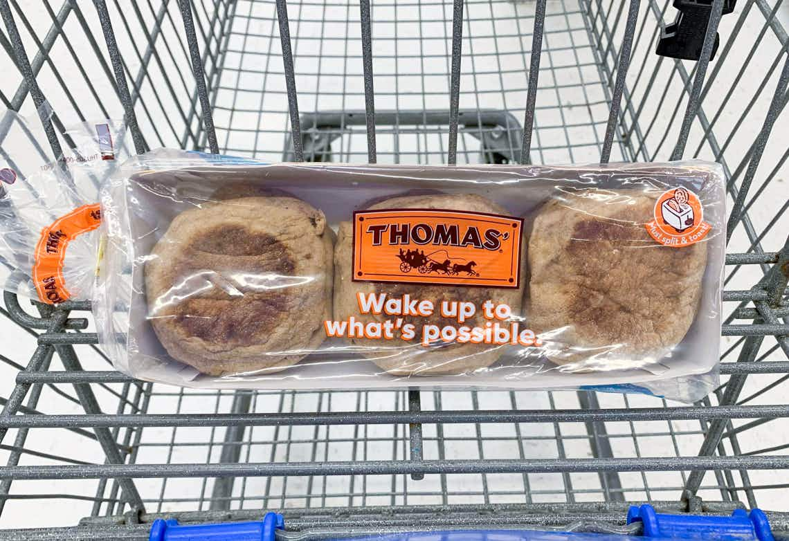 thomas' limited edition english mufffins in walmart cart